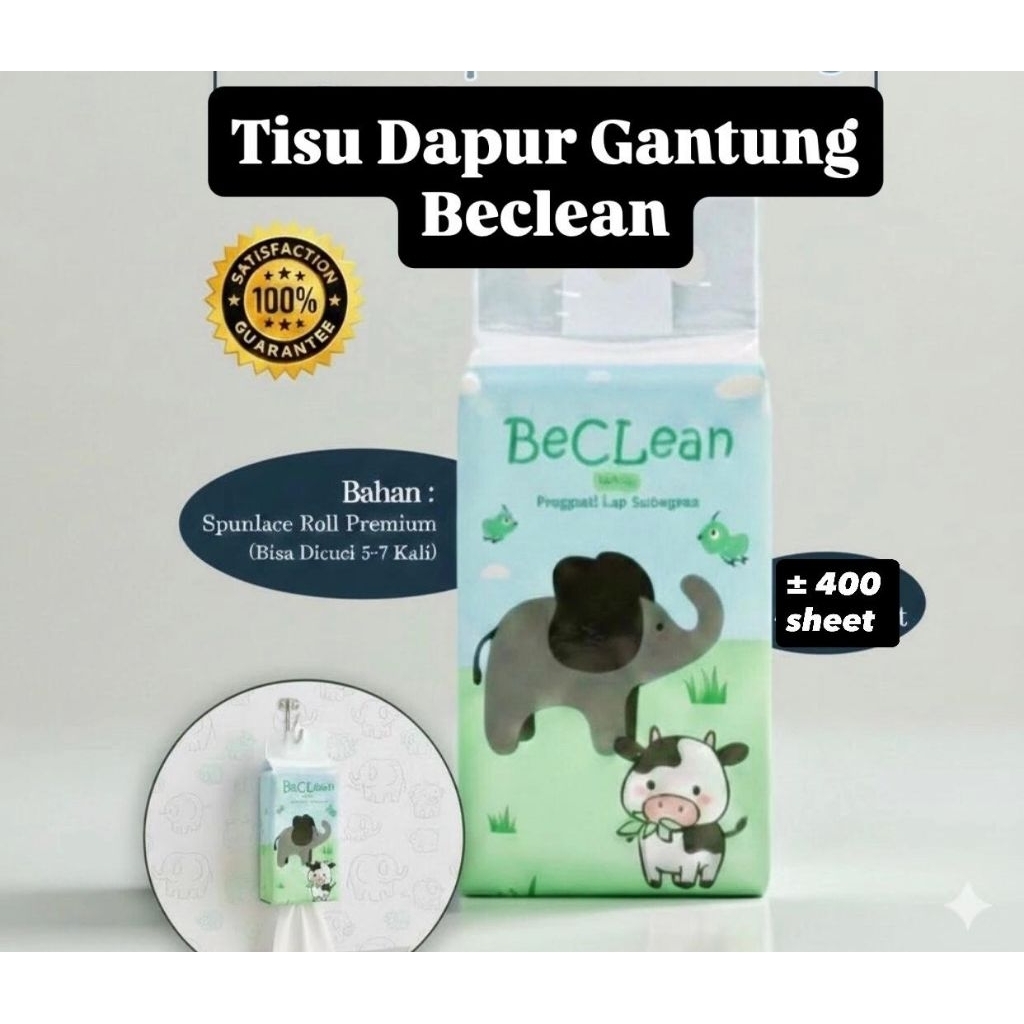 BECLEAN แขวน KITCHEN TISSUE COTENTS -+400 แผ่น