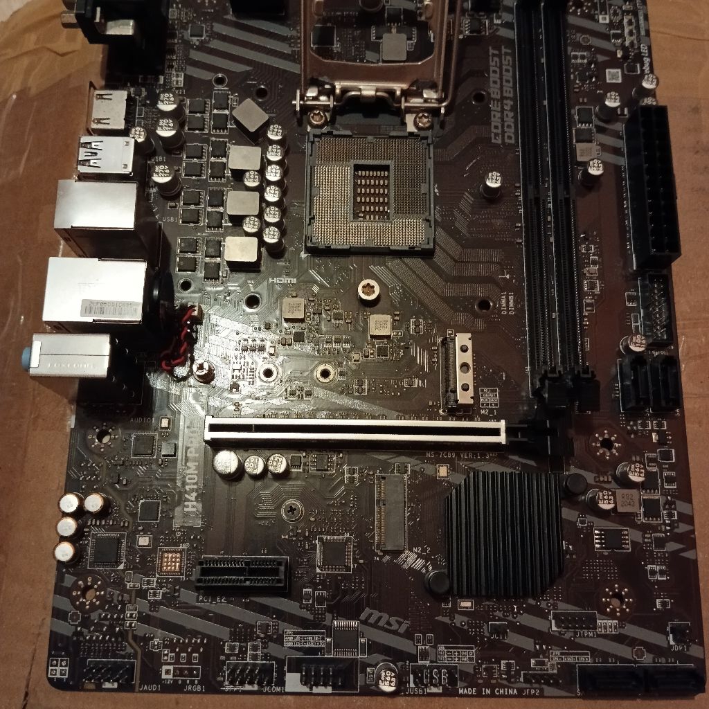 เมนบอร์ด mobo msi h410m เสียหาย