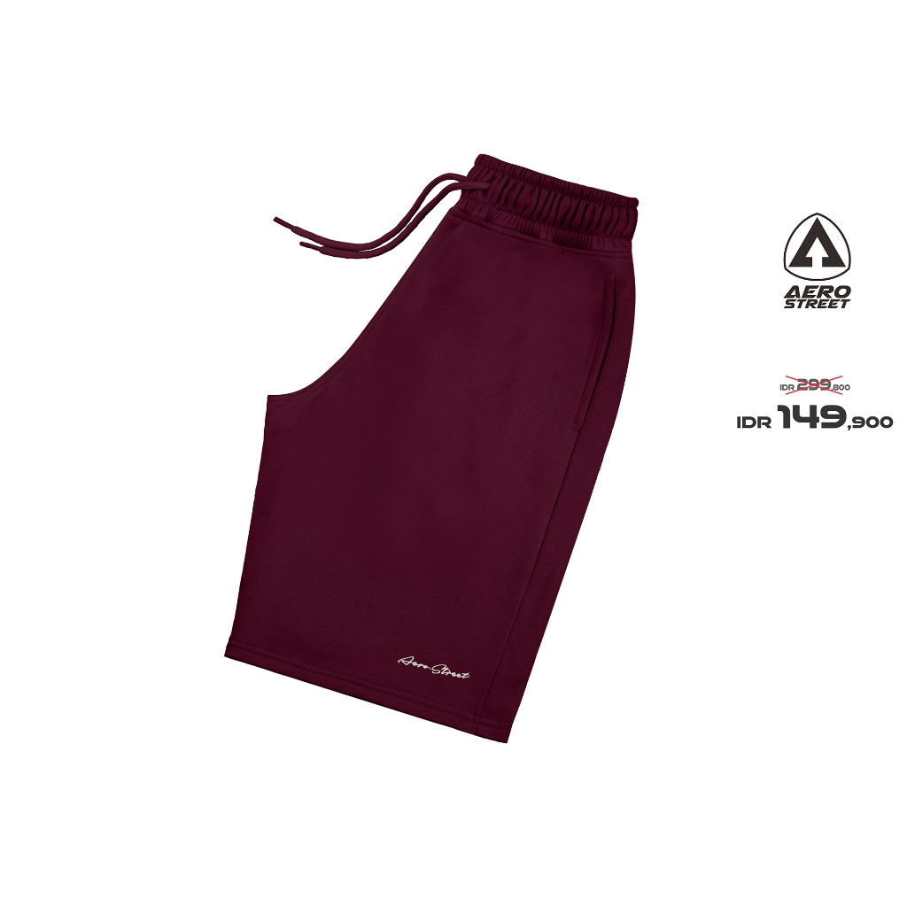 Aerostreet Jogger Shorts Madava Maroon Jogger Pants EBAAA