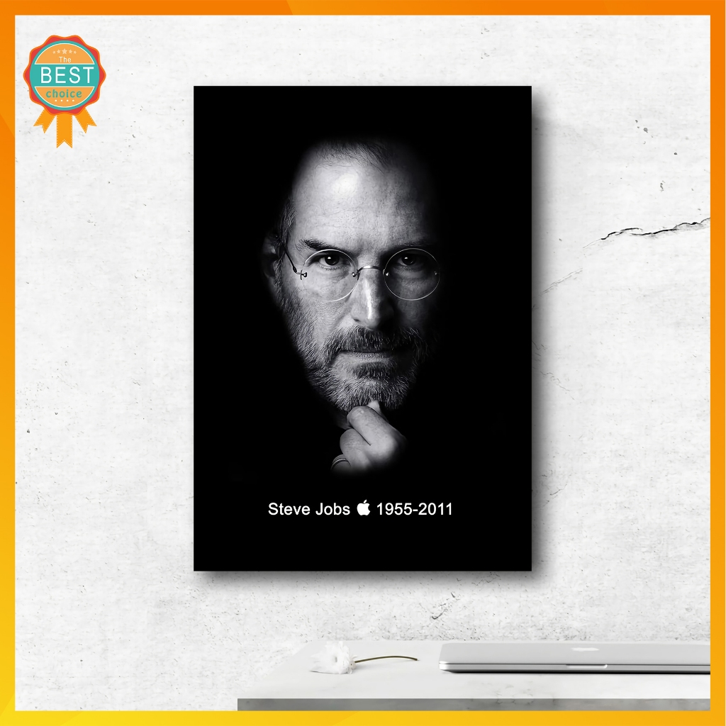 STEVE JOBS โปสเตอร์กรอบไม้โปสเตอร์ Wall Decor APPLE STEVE JOBS IPHONE Wall DECORATION