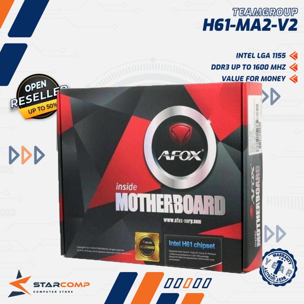 APOX H61-MA2-V2 เมนบอร์ด Intel 1155 H61 DDR3 USB2.0 m-ATX H61 MA2