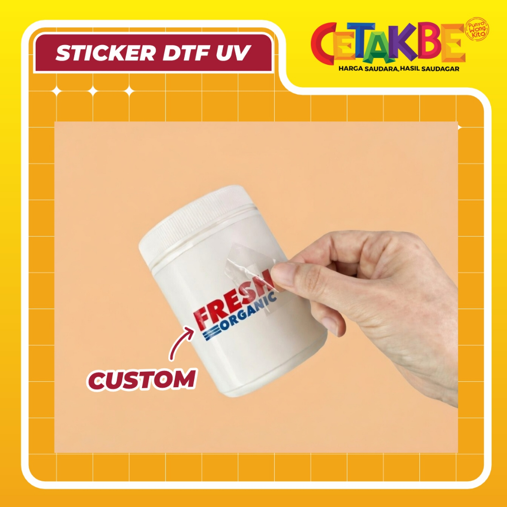 CUSTOM FULL COLOR กันน้ํานูน DTF UV STICKER