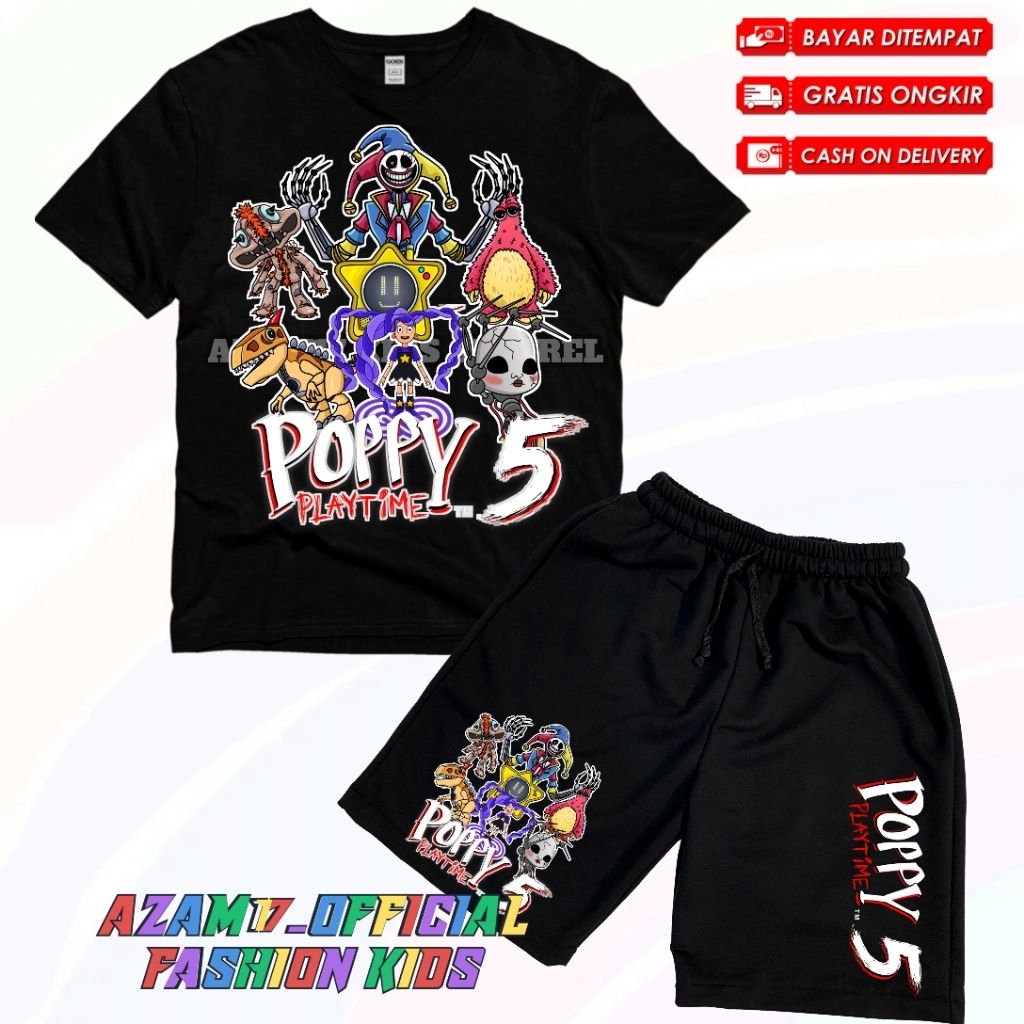 Poppy Playtime 5 เสื้อยืดเด็กและกางเกงขาสั้น Set Prototype Lily Character ไม่ทราบชื่อ Etc ชื่อฟรี / Poppy Playtime Chapter 5 กางเกงชายหาดตัวละครทั้งหมด