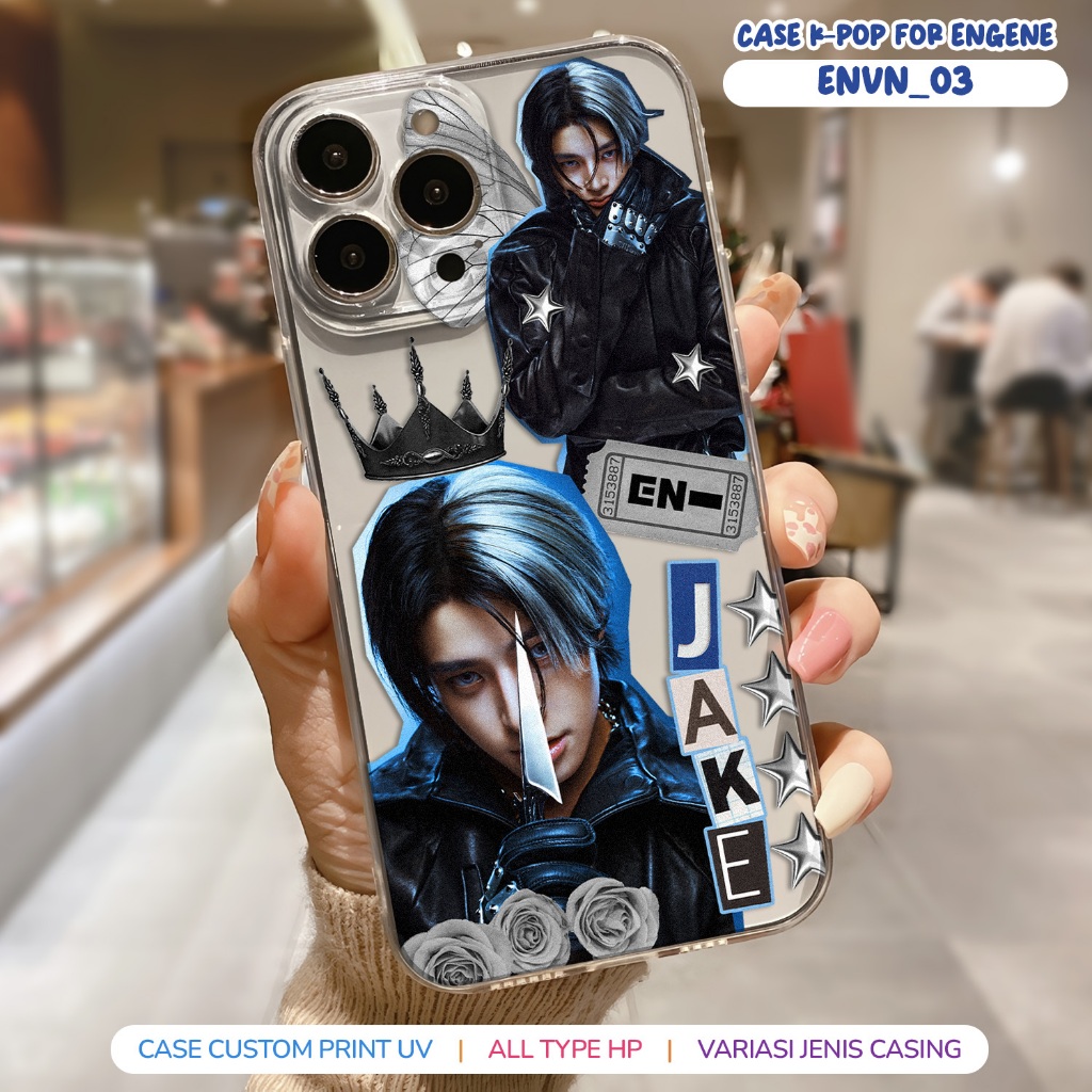 Softcase HP Case Kpop Enhypen Design – Custom Design UV Print รหัส HP ทุกรุ่น envn