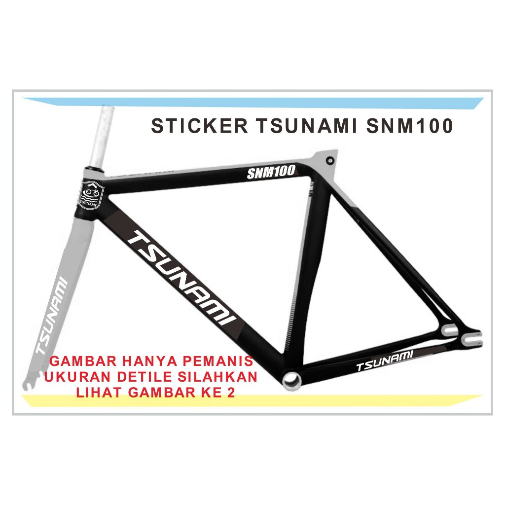 สติ๊กเกอร์ตัด Tsunami fixie สติ๊กเกอร์จักรยาน tsunami SNM100