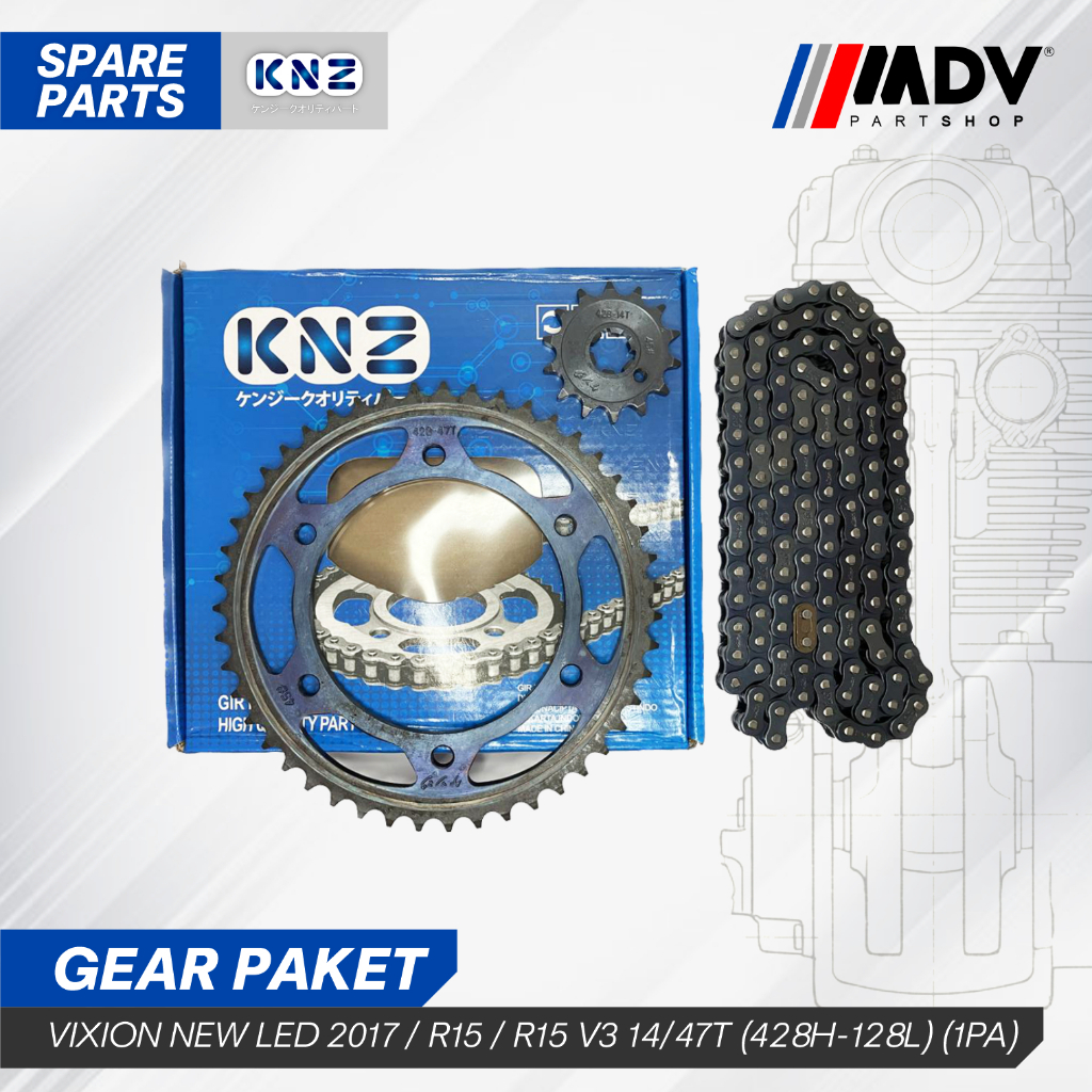 GEAR PACKAGE VISION NEW LED (2017) / R15 V3 / R15 (14/47T 428H-128L) (KNZ)