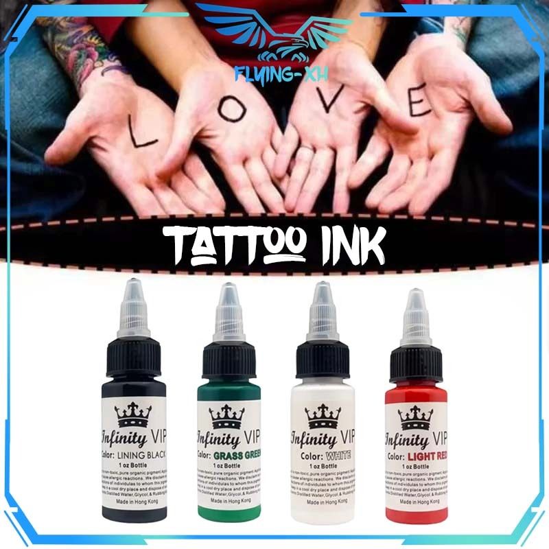 หมึกสัก 30ml Professional Pigment Tattoo Ink Tattoo Ink Pigment Ink Tattoo Ink Liquid สี Pigment Tat