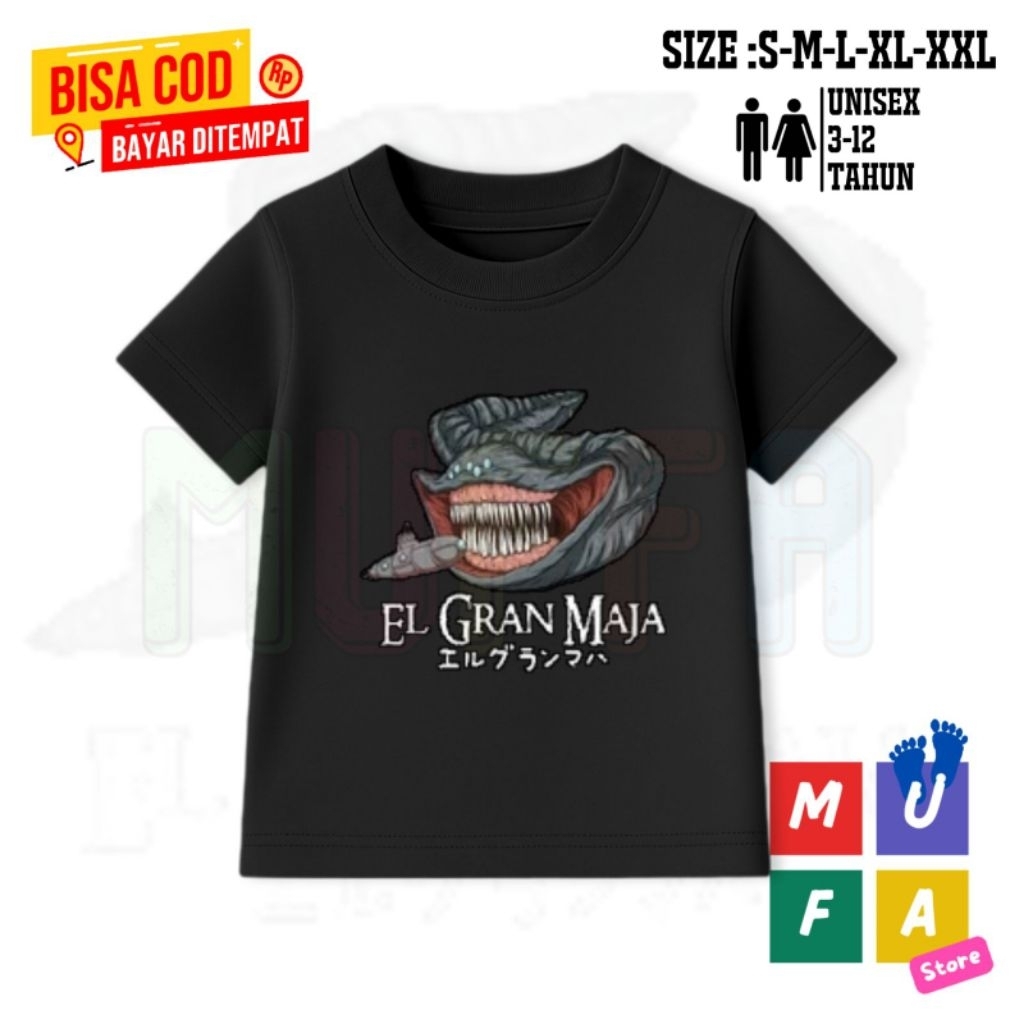 เสื้อยืดเด็ก Unisex el grand maja / เสื้อผ้าเด็กอายุ 2/12 ปี distro
