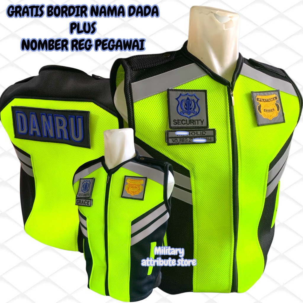 SECURITY OFFICER VEST / SECURITY OFFICER VEST GADA PRATAMA GADA MADAYA / THICK MESH VEST / FREE THIC