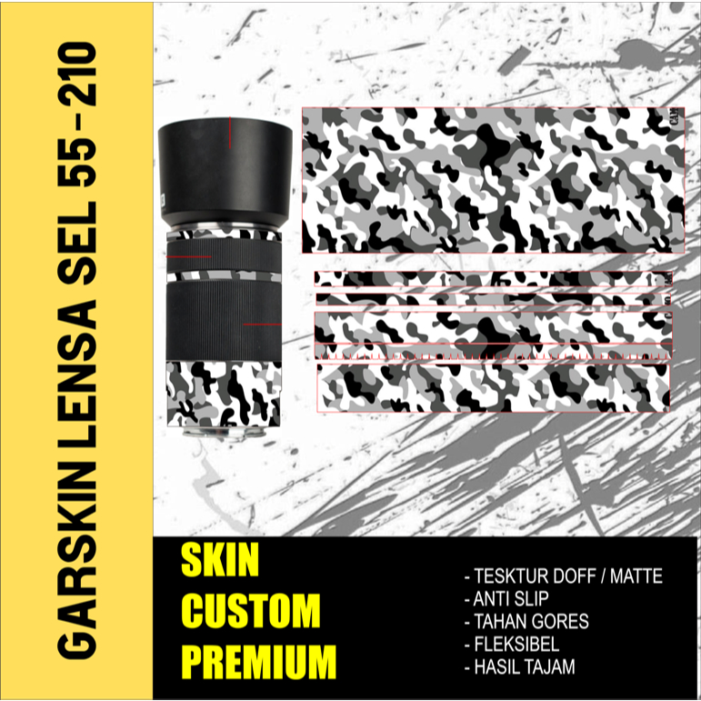 Garskin Sony e 55-210 mm F4.5-6.3 สามารถปรับแต่งได้