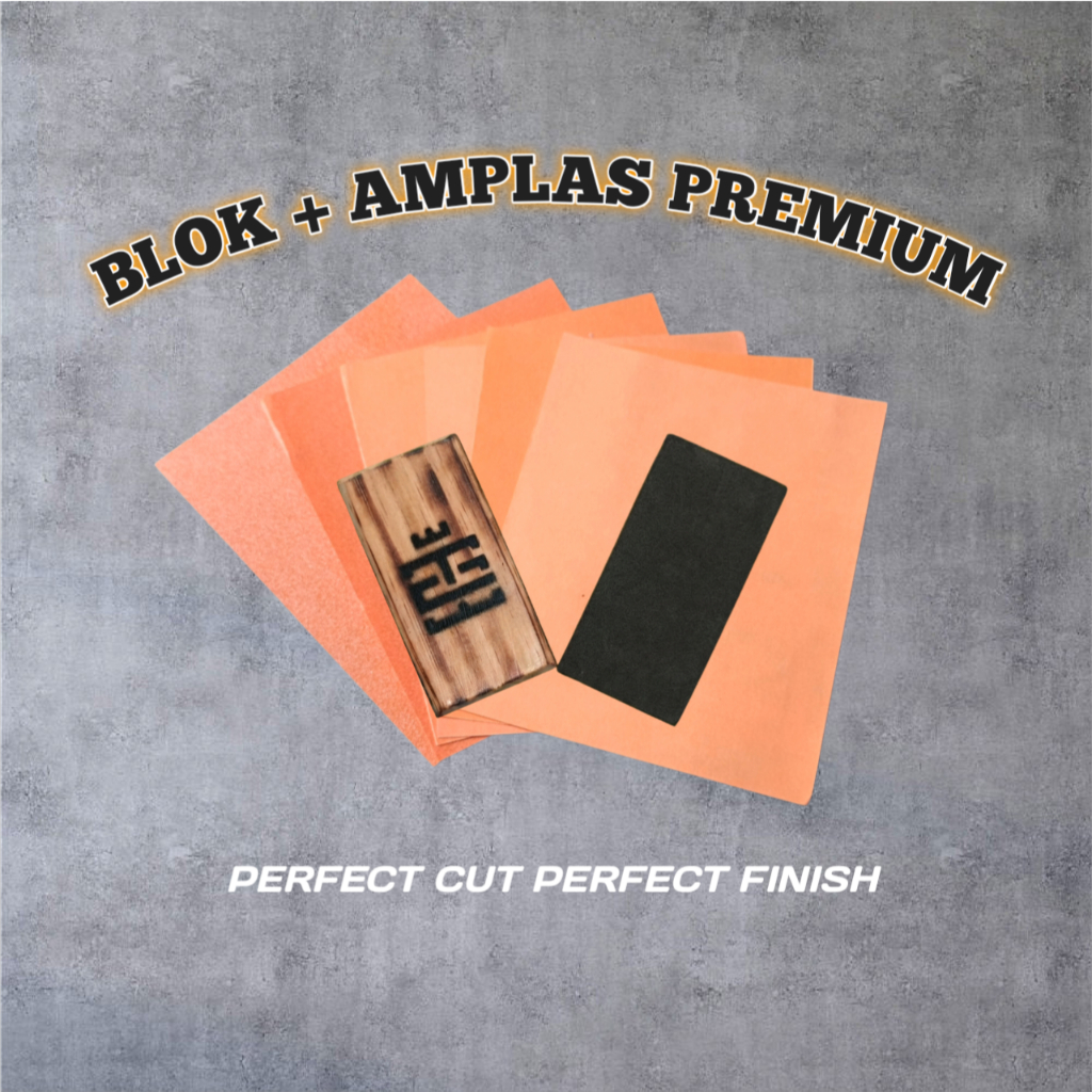 บล็อคพรีเมี่ยม + กระดาษทราย Smooth Finish Perfect Cut Finish Set