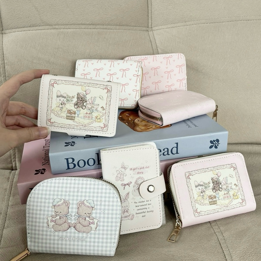Mocorie - Machere Coquette Card Holder / Card Storage Wallet / Coquette Card Storage / Pink Ribbon C
