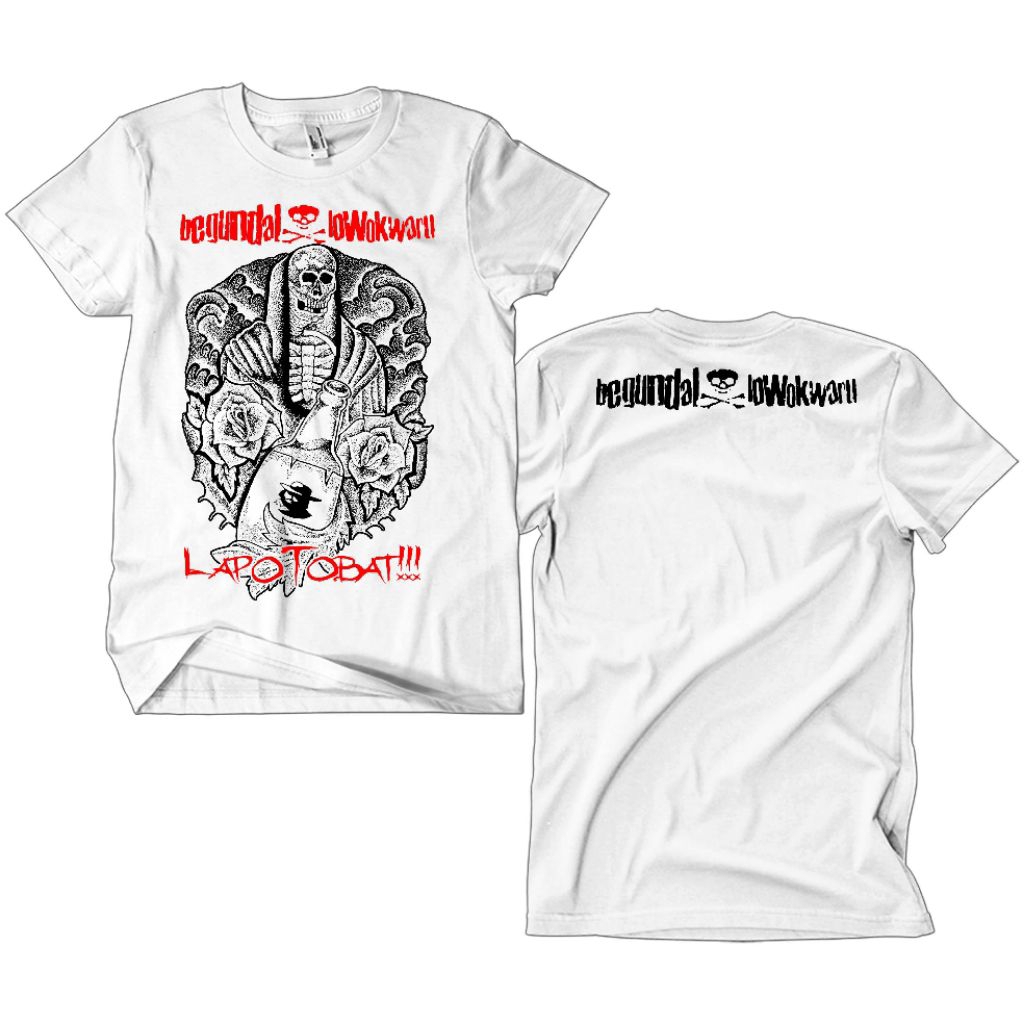 เสื้อยืด Punk Band Begundal Lowokwaru - Lolo Tbat สีขาว