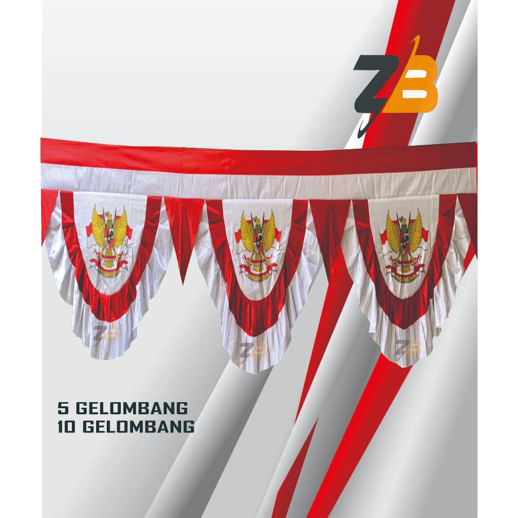 MERAH RED AND WHITE BACKGROUND FLAG