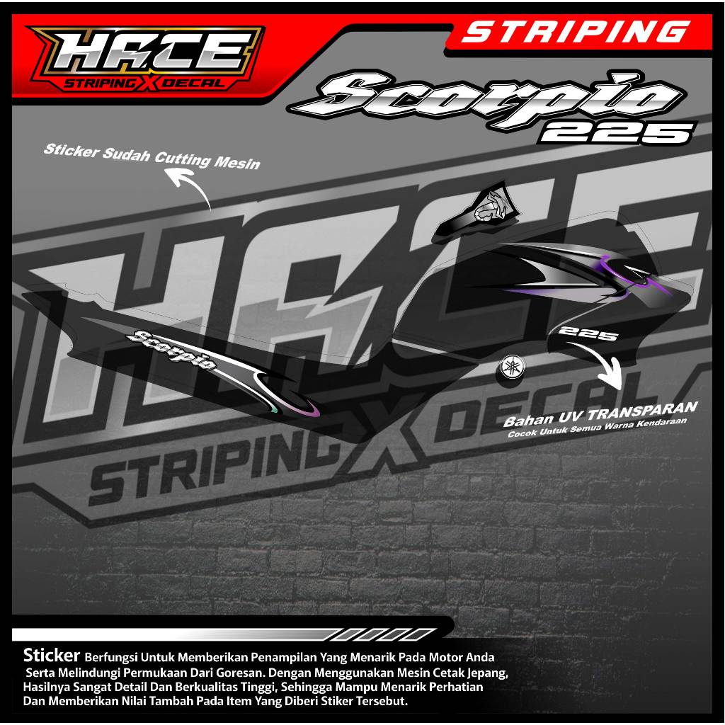 COOL & ใหม่ล่าสุด SCORPIO DESIGN STRIPING STICKER! รหัส 23