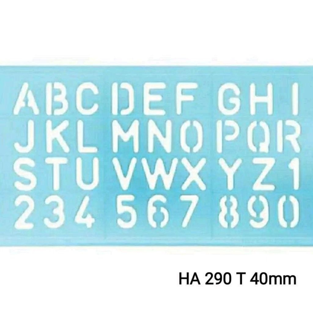 BUTTERFLY HA290 HA450 HA340 LETTERING STENCIL LETTER พิมพ์ RULER 4 ซม. 5 ซม.