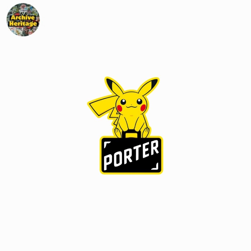 บริษัท Porter yoshida x สติ๊กเกอร์ Pokemon pikachu diecut