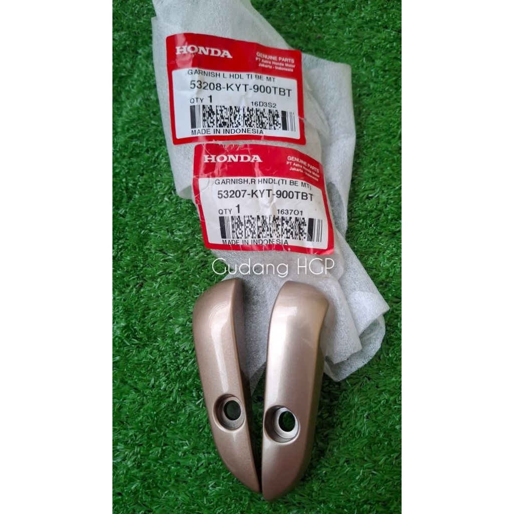 Garnish L & R Handle Set TL BE MT สีน้ําตาล Scoopy คาร์บูเรเตอร์ 53207 53208-KYT-900TBT Original Hon