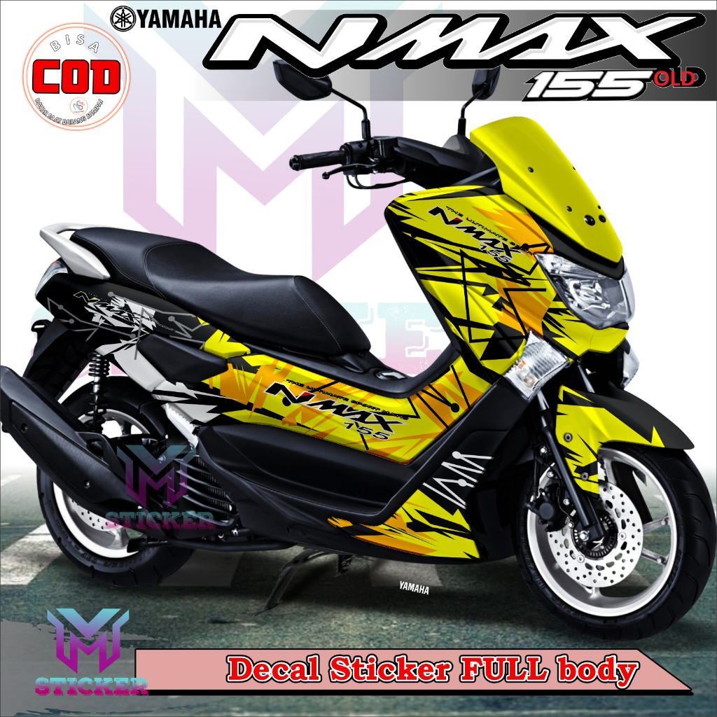 Yamaha Nmax 155 V1 Old Full Body Decal Sticker Simple Motif NMX02 Custom Design