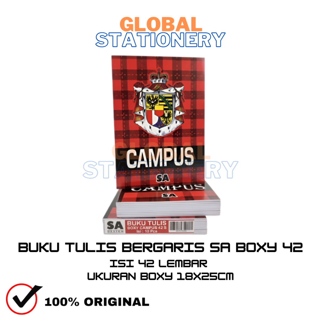 SA Boxy / Campus Long Notebook, 42 แผ่น (10 ชิ้น)