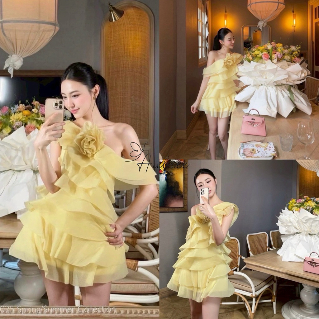 [ AUBRE ] Joe Ruffle Mini Dress / Mini Dress / Womens Party Dress