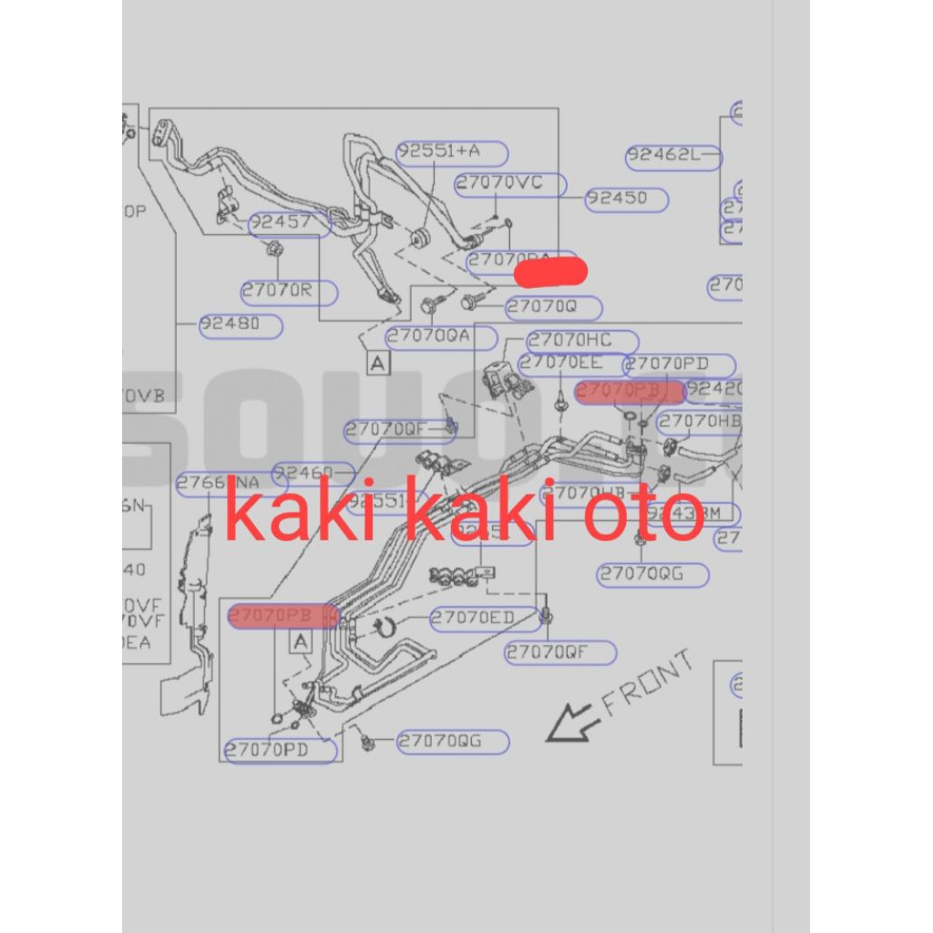 Seal oring Water cooler oring น้ําหล่อเย็น oring ท่อน้ํา elgrand e52 e-52