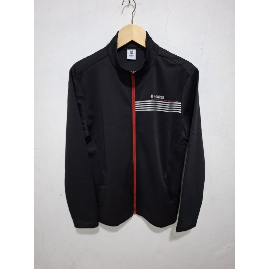 เสื้อแจ็คเก็ต Kswiss Full Black Silver List