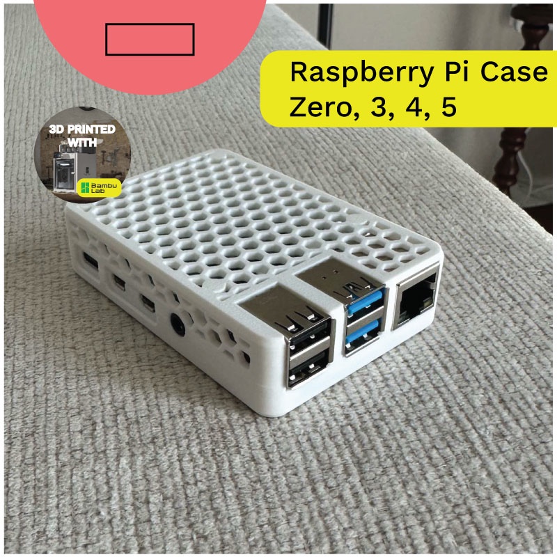 Raspberry Pi Zero, 3, 4, 5 Case Snap Fit Casing