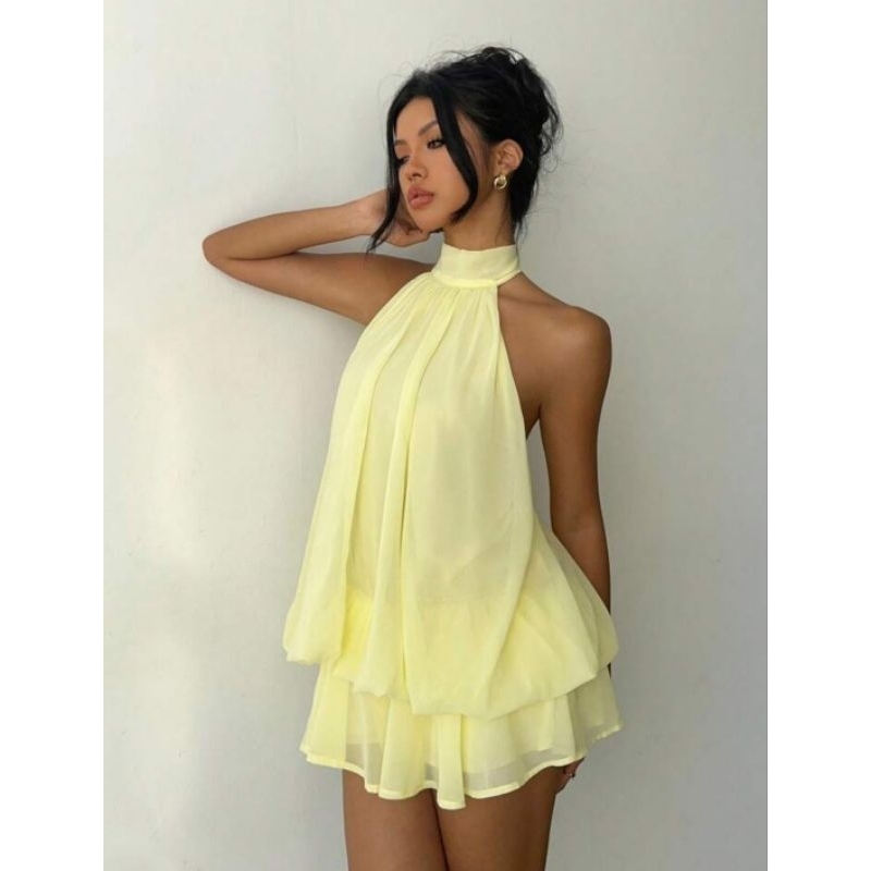 FYF_A0893 - มินิเดรสผูกคอ