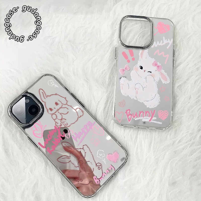 CASE CASING CLEAR CASE MIRROR HEBE สําหรับ IPHONE 6+ 7+ 8 8+ X XS XR 11 12 13 14 15 16 17 PRO PROMAX
