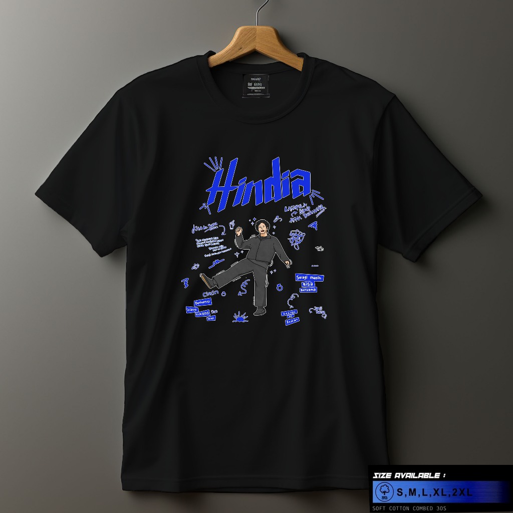 เสื้อยืด BAND - HINDIA TRACKLIST Again Pula Life Will End Black - เสื้อยืด Kaos - Cotton Combed 30s
