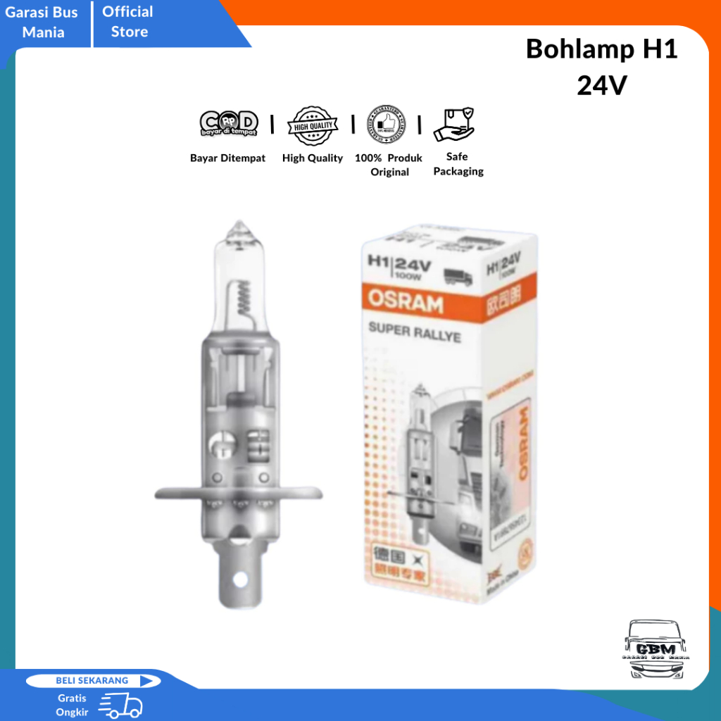 H1 24V หลอดไฟหัวรถบัส