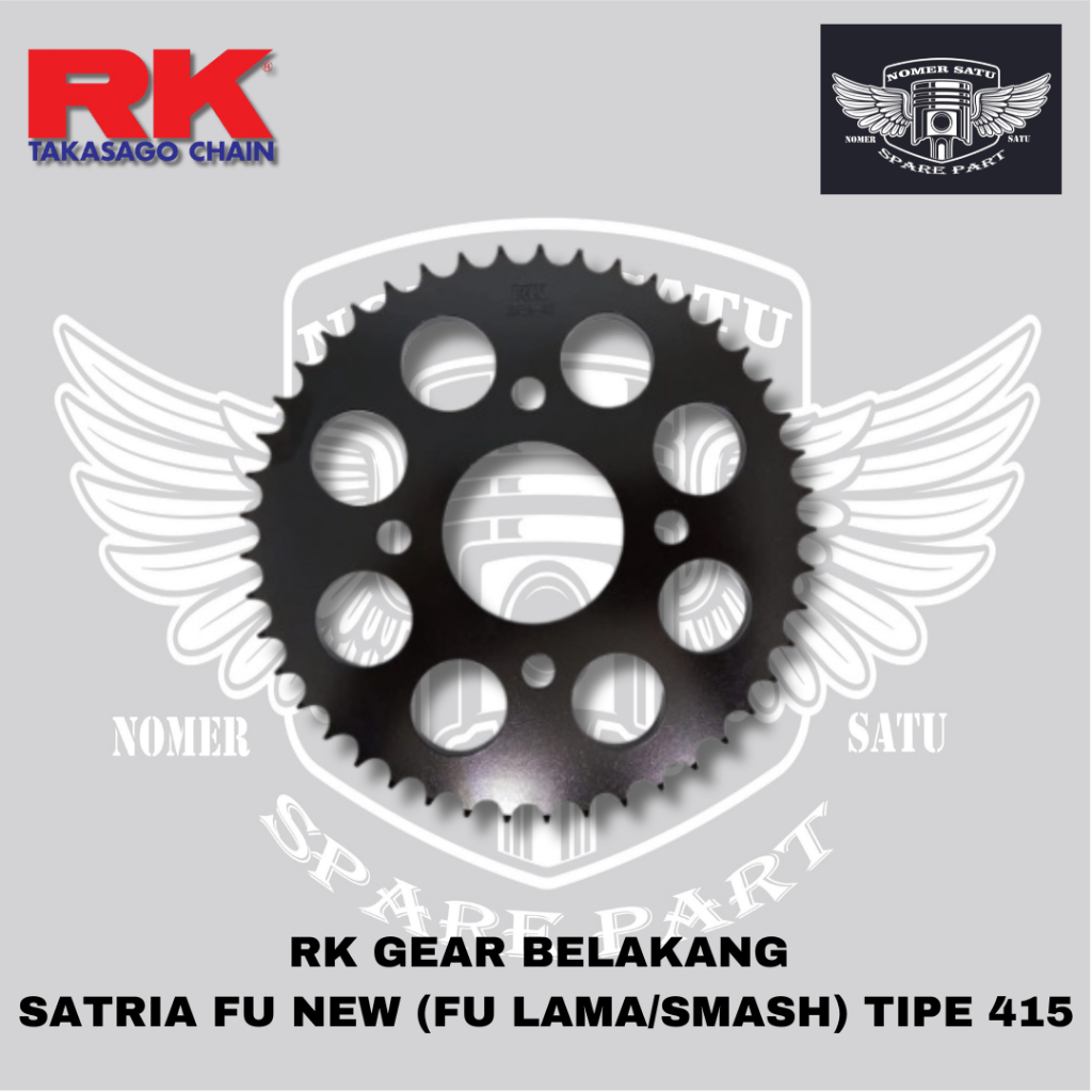 RK TAKASAGO RACING REAR GEAR SATRIA FU ใหม่ FU OLD SHOGUN SMASH 415 ขนาด 45T ต้นฉบับ 100%