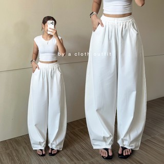 BYACLOTH Pou Barrel Pants - Celana Panjang Wanita Barrel Fit Dengan Silhouette Balloon - Adjustable Waist - Wide Leg Pants Nyaman dan Stylish - Celana Panjang Wanita Casual