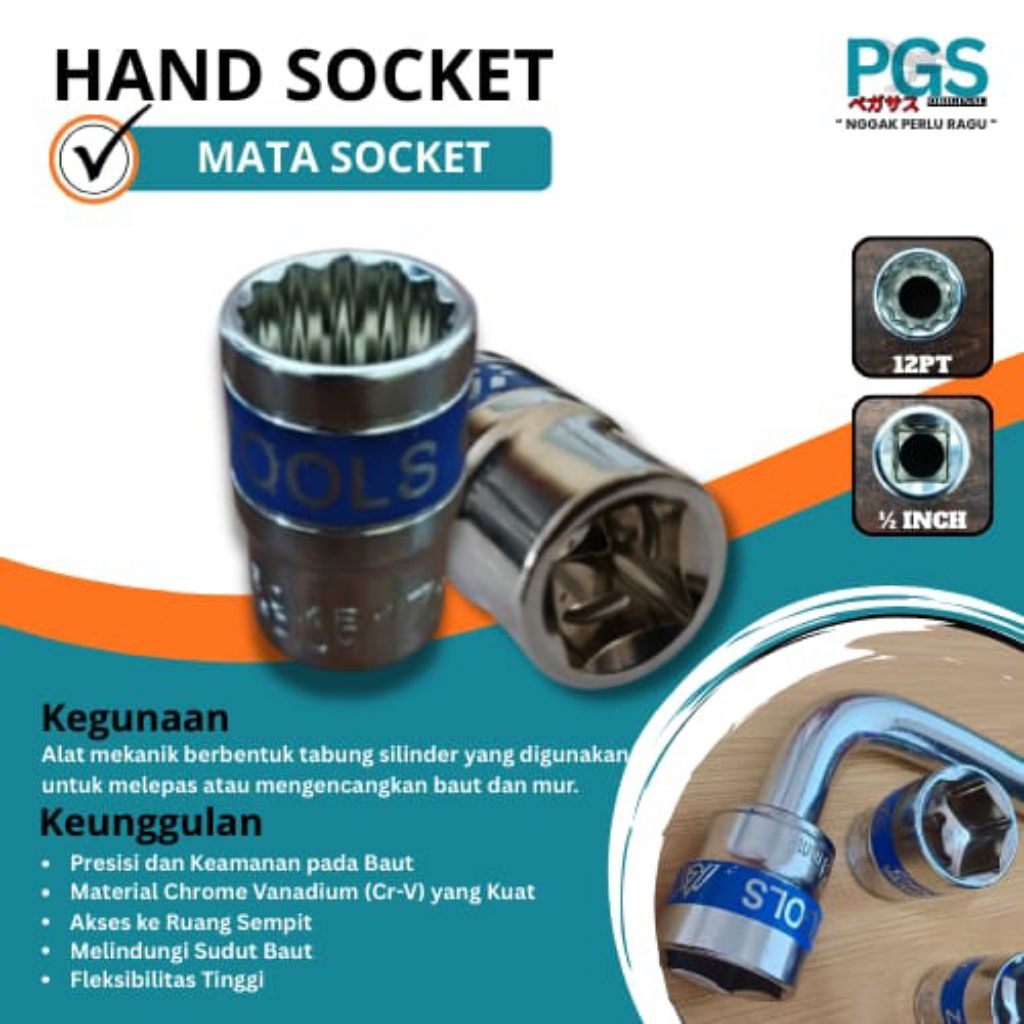 MATA PGS SHOCK EYES 1/2" DR. 12PT PGS (ซ็อกเก็ตฮัน)