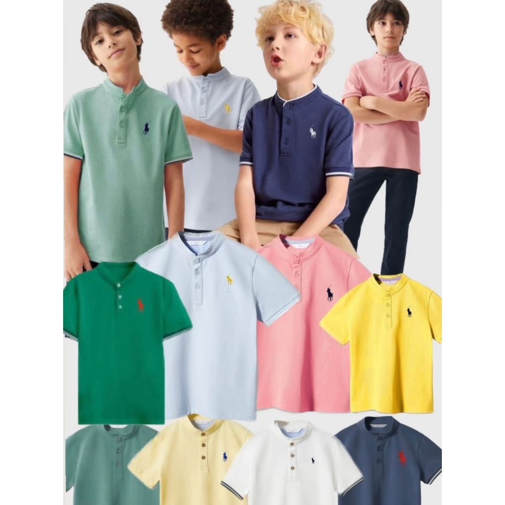 เสื้อโปโล คัมโกะ แบบสั้นสําหรับเด็กผู้ชาย 1 ถึง 5 ปี - KSD