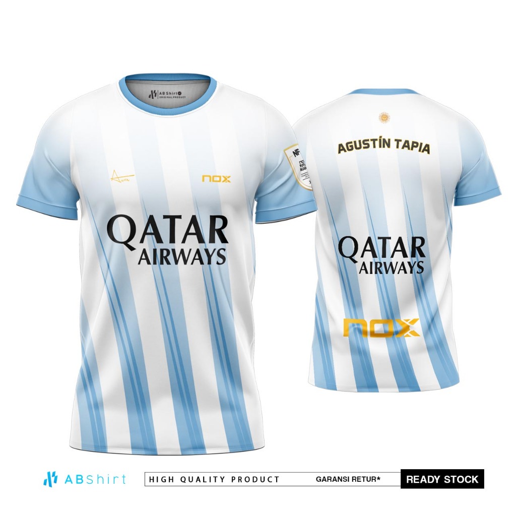 ทีม Padel Nox Spons AT10 สีฟ้าอ่อน AgustUMMIn Tapa 2026 Jersey