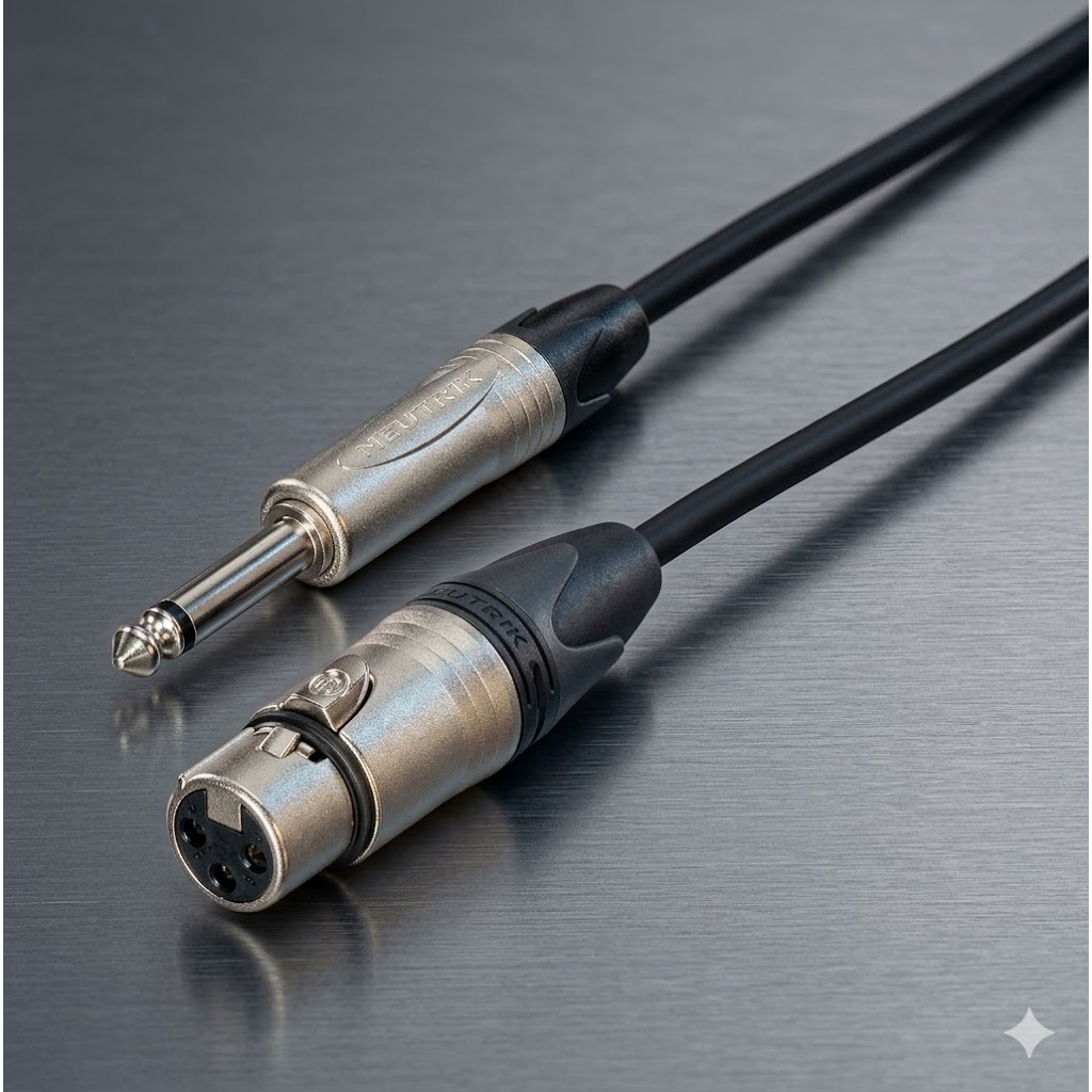 Akai 6.5 สายไมค์ neutrik ตัวผู้เป็น xlr ตัวเมีย l2t2s สาย 5-20 เมตรคุณภาพสูง