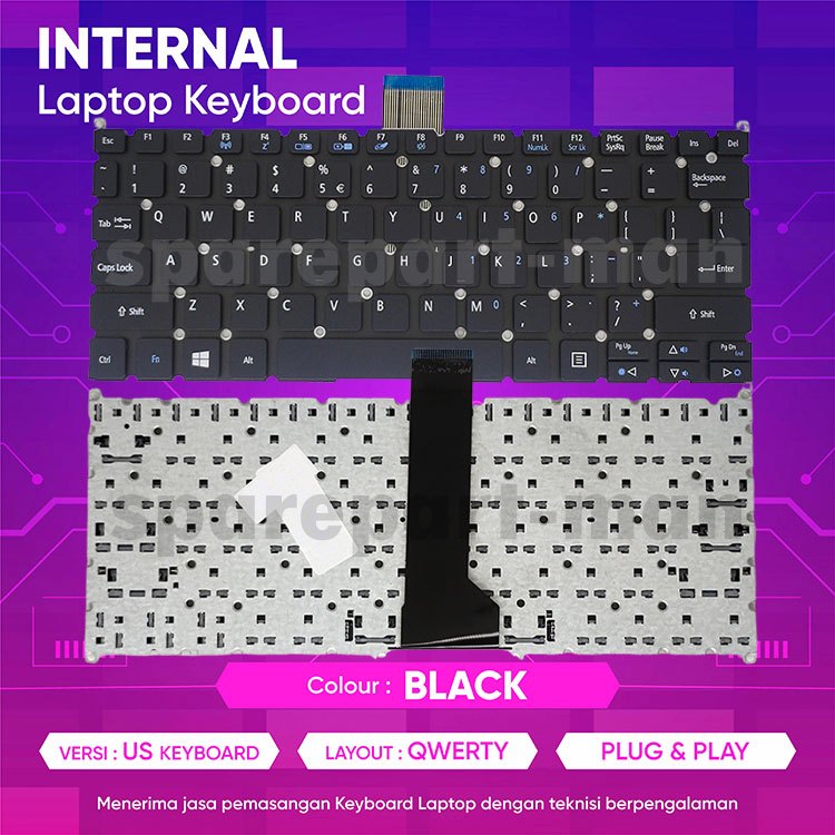 แป้นพิมพ์แล็ปท็อป Acer Travelmate B115 B116 P236 P238