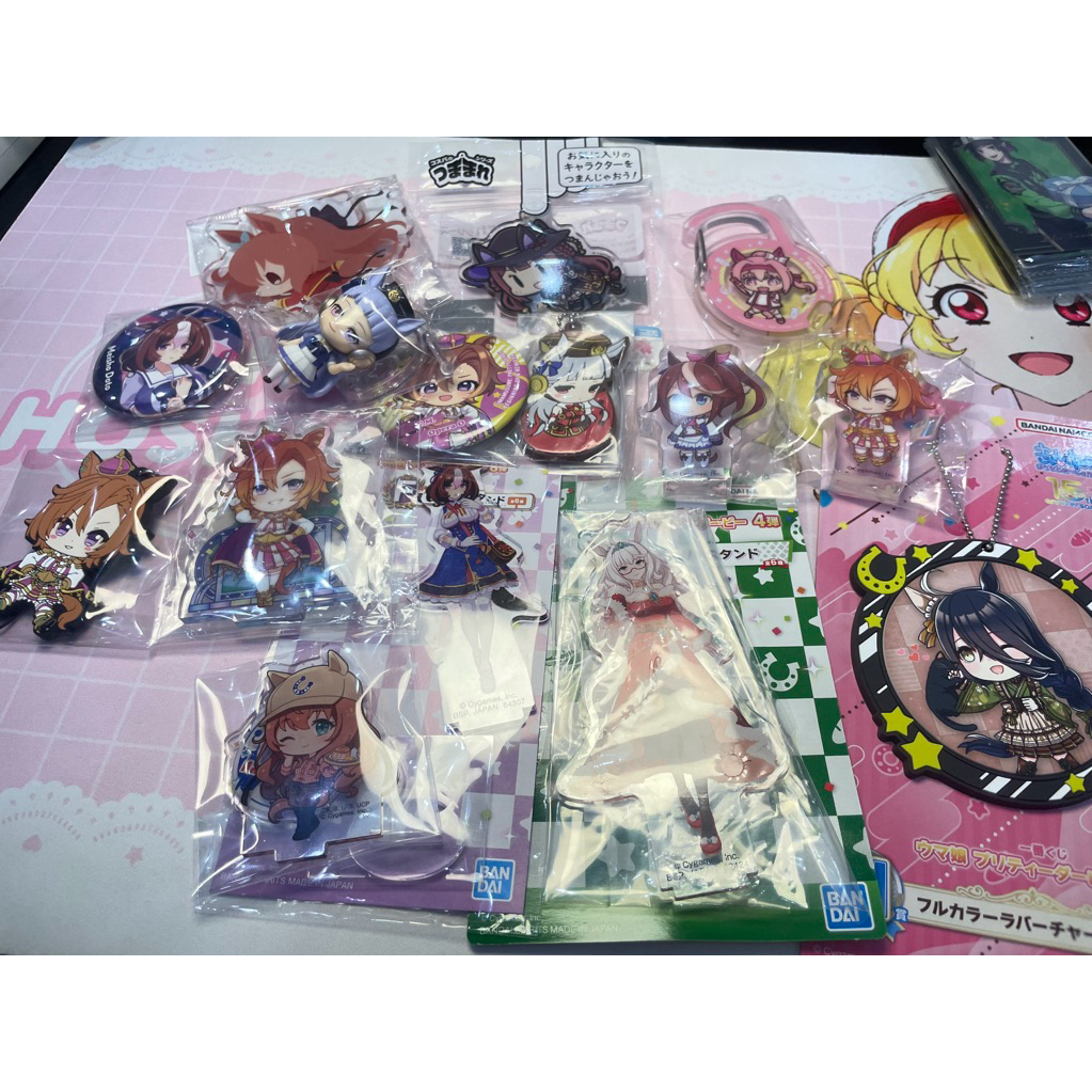 Uma musume สวย Derby อะคริลิค Ganci พวงกุญแจ Badge pin Mini Figurine Gold เรือ Haru Urara Maruzensky