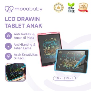 Mocababy LCD Drawing Tablet Anak 12"/16" Inch Warna-Warni Papan Tulis  Elektronik Edukatif Bisa Hapus untuk Belajar Menulis Dan Menggambar ET01