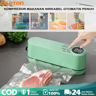 USATON  Vacuum Sealer Nirkabel 60kPa Portable impulse / press / basah & kering Mesin Vacuum Vakum Sealer Makanan Portabel nirkabel