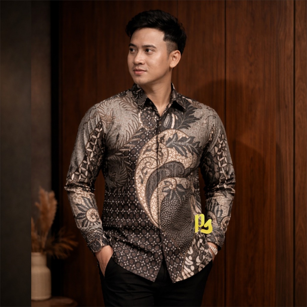 KEMEJA Kate Long Shirt Mens Batik Shirt Long Sleeve Premium Mens Batik Office Uniform Official Top