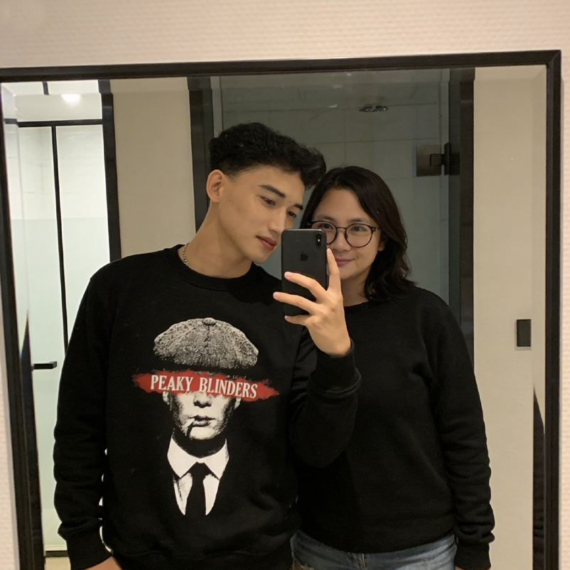 เสื้อกันหนาว Thomas Shelby Crewneck วัสดุผ้าฟลีซผ้าฝ้ายสุดเท่