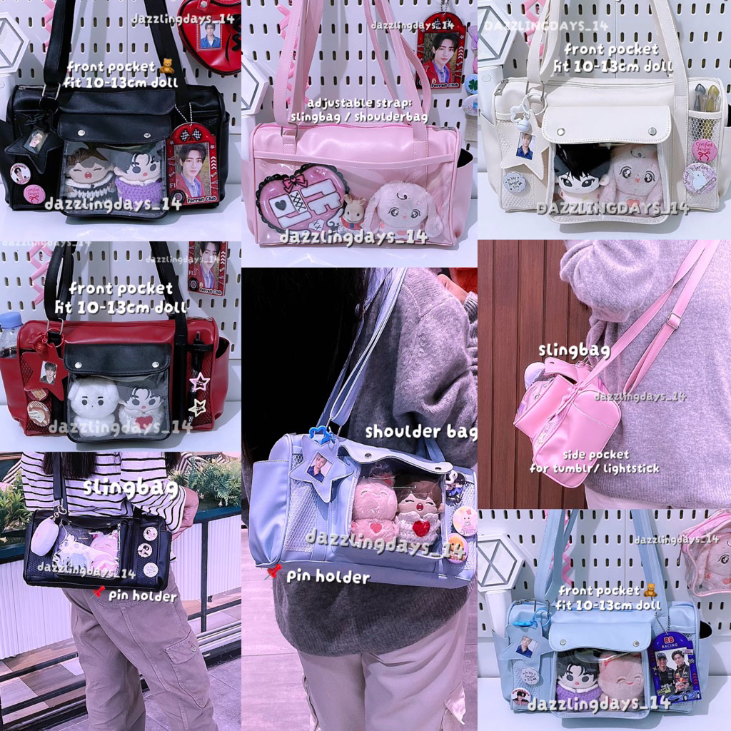 MERAH RORA KPOP ANIME PVC BAG / ITA BAG / PVC CONCERT BAG / TOTE BAG / CONCERT BAG / BLUE PINK BLACK