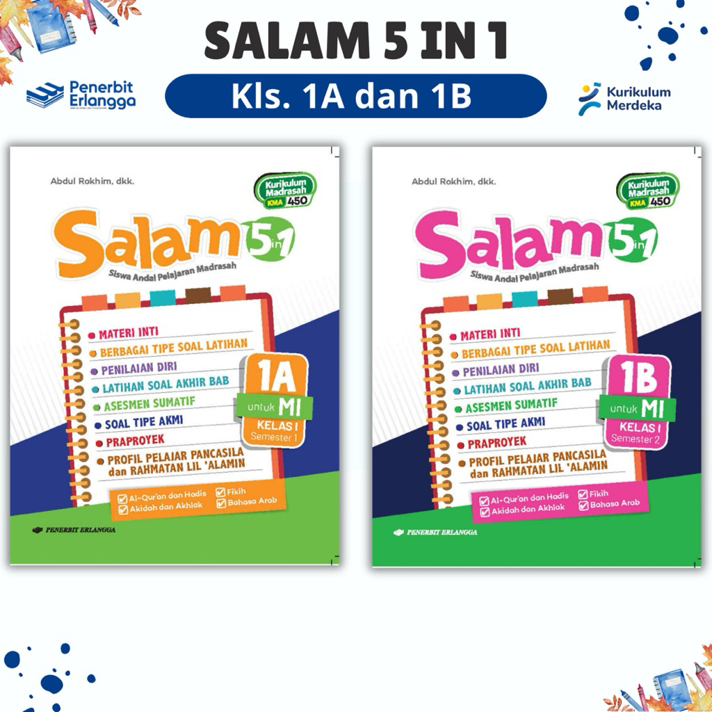 SALAM BOOK 5 in 1 Class. 1A & 1B MI - RALANGGA PUBLISHER