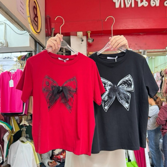 ACOM - Dollarbow top - Big Size - เสื้อยืดลําลอง - เสื้อยืดน่ารัก