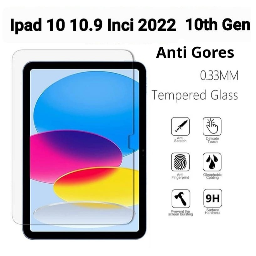 IPad Gen 10 2022 10.9"นิ้ว\ป้องกันรอยขีดข่วนiPad Gen 10 / กระจกนิรภัยiPad Gen 10 / iPad Gen 10 / ฟิล