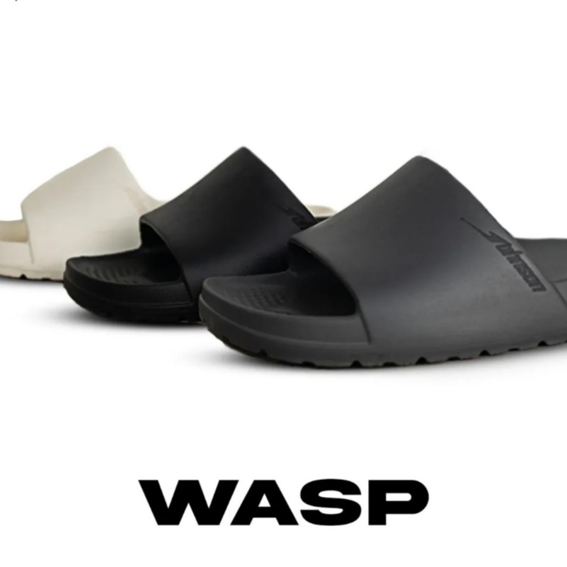 JOHNSON - รองเท้าแตะ SLIDE - WASP OFF WHITE | รองเท้าแตะ CASUAL สีดํา
