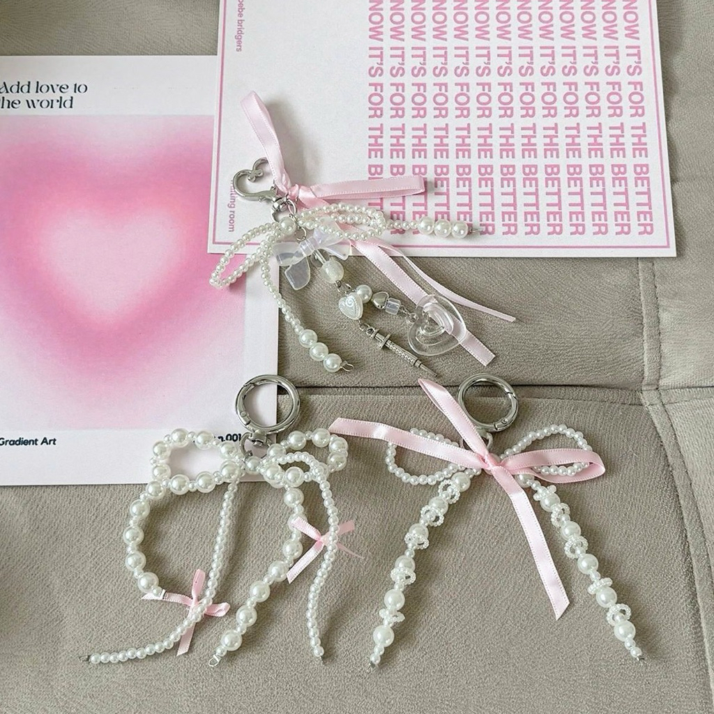 GANTUNGAN Mocorie - Aurelia Coquette พวงกุญแจ / กระเป๋าริบบิ้น Charm / Pink Bow Bag Charm / ริบบิ้นส